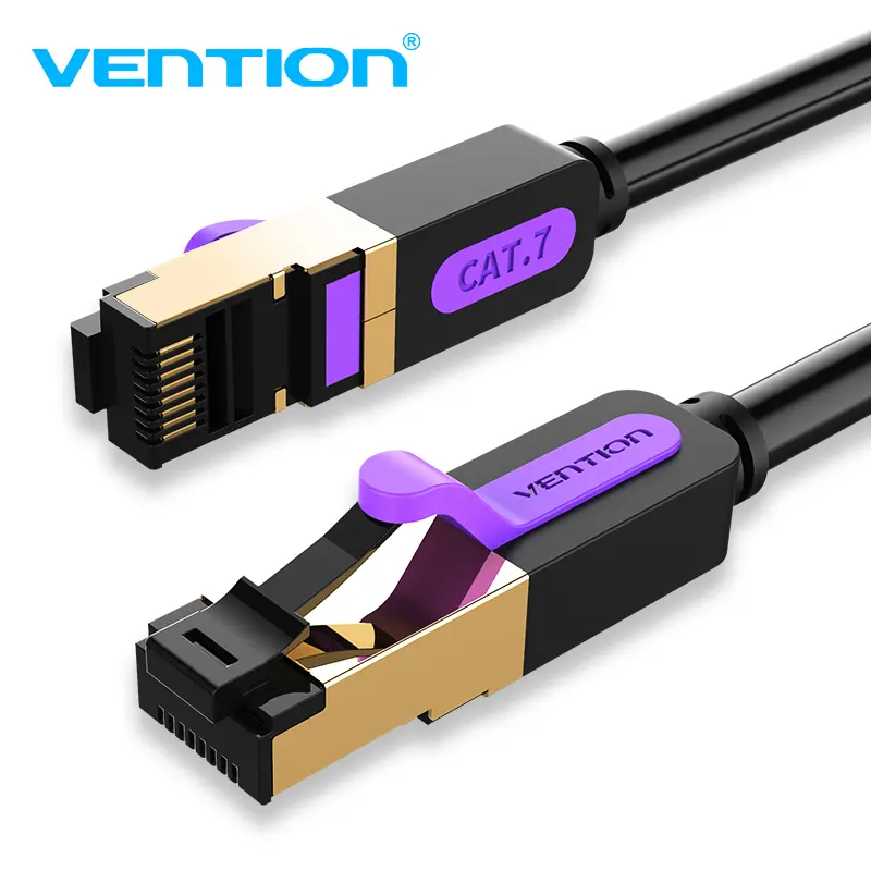 Vention Καλώδιο LAN SSTP Cat.7 Patch Cable - 1M Black 10Gbps - ICDBF