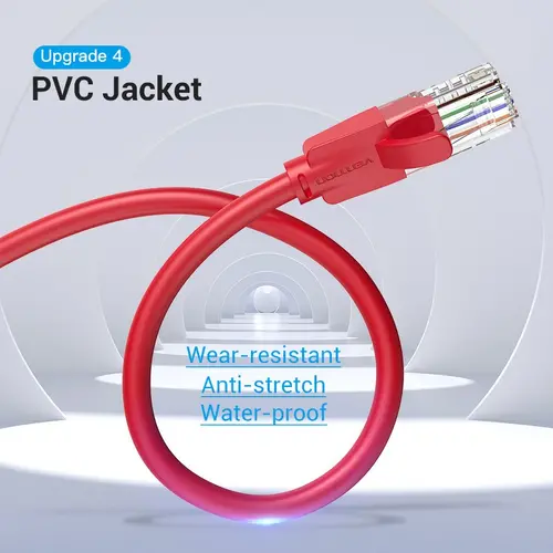 Vention Кабел LAN UTP Cat.6 Patch Cable - 2M Red - IBERH - image 10