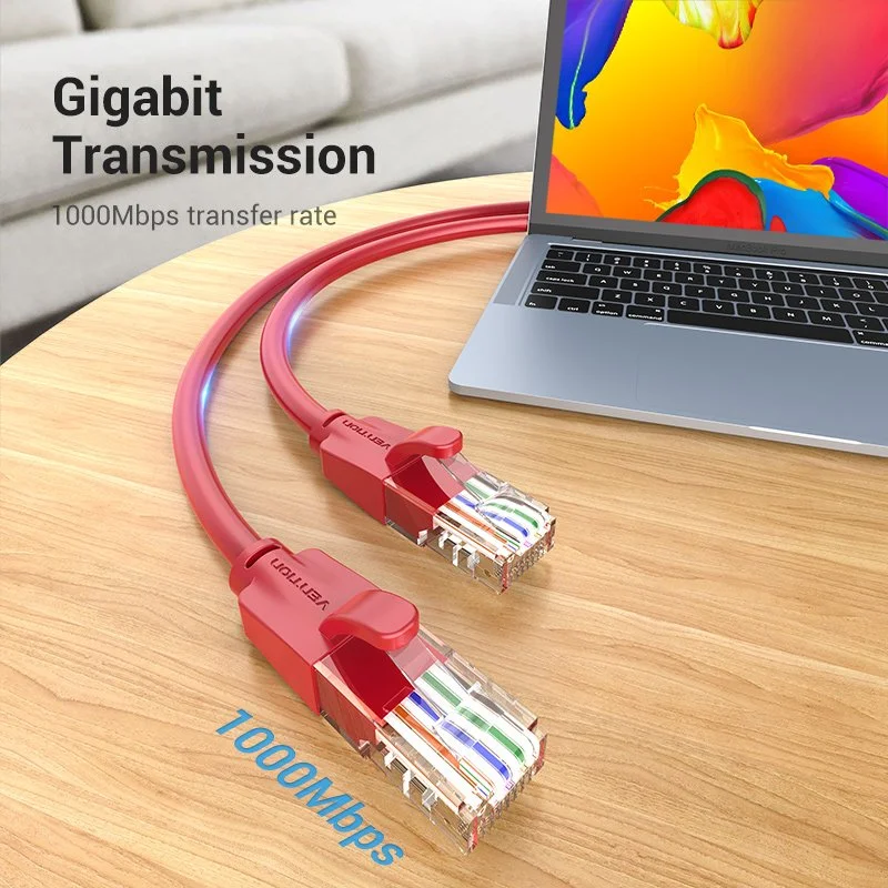 Vention Кабел LAN UTP Cat.6 Patch Cable - 2M Red - IBERH - image 3