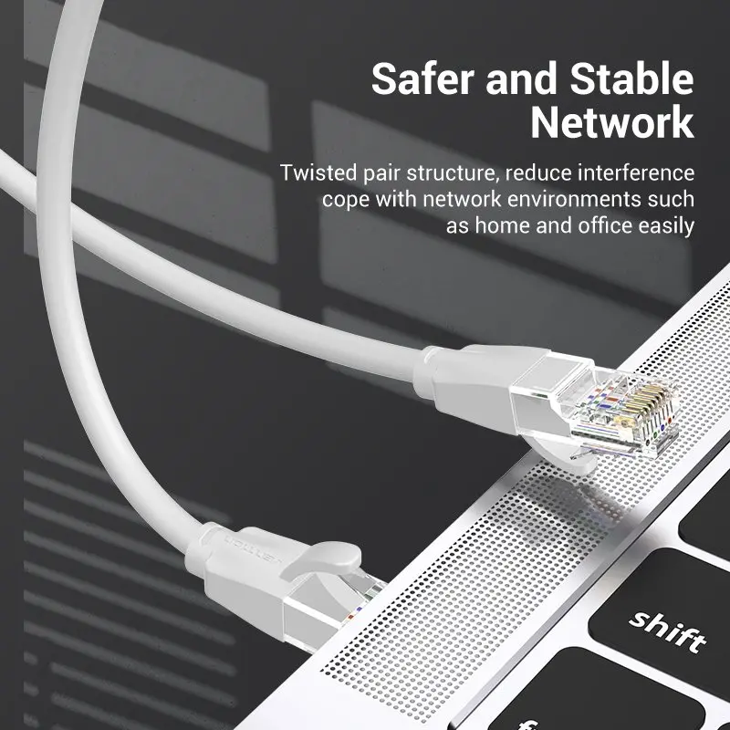 Vention Кабел LAN UTP Cat.6 Patch Cable - 3M Gray - IBEHI - image 2