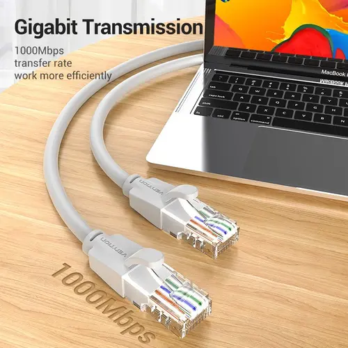 Vention Кабел LAN UTP Cat.6 Patch Cable - 1.5M Gray - IBEHG - image 1