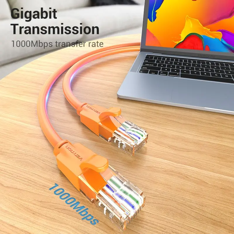 Vention Кабел LAN UTP Cat.6 Patch Cable - 2M Orange - IBEOH - image 1