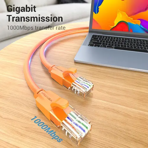 Vention Кабел LAN UTP Cat.6 Patch Cable - 2M Orange - IBEOH - image 1