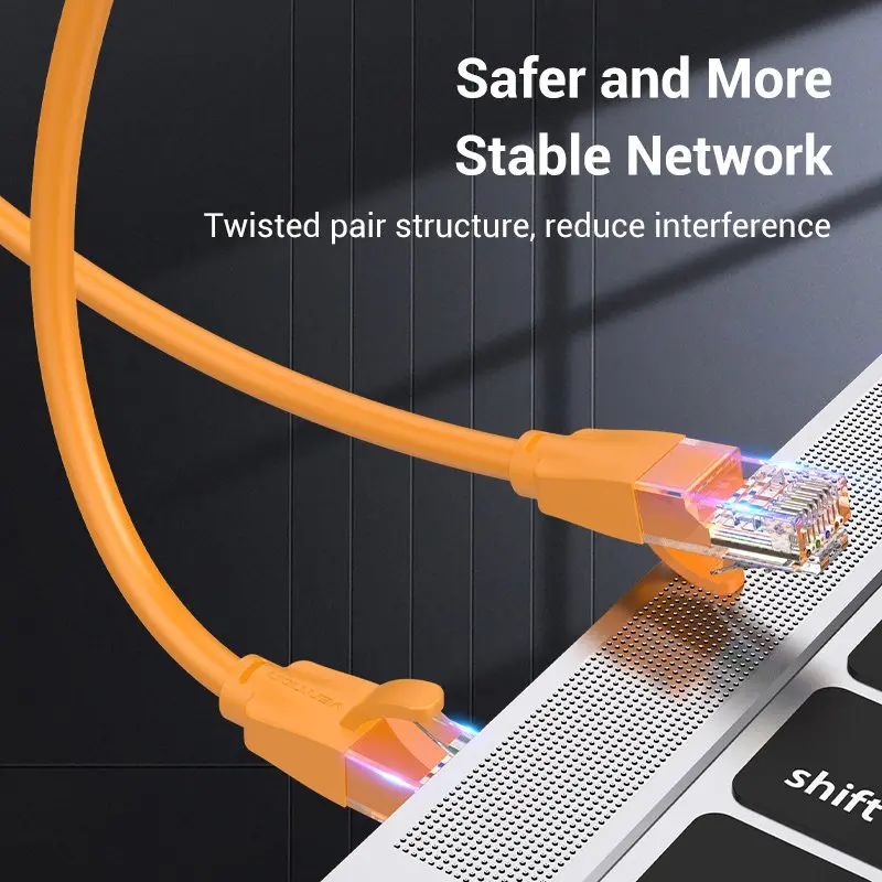Vention Кабел LAN UTP Cat.6 Patch Cable - 2M Orange - IBEOH - image 2