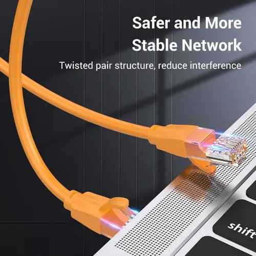Vention Cablu LAN UTP Cat.6 Patch - 1M Portocaliu - IBEOF - 3