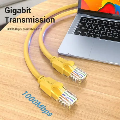 Vention Кабел LAN UTP Cat.6 Patch Cable - 2M Yellow - IBEYH - image 1