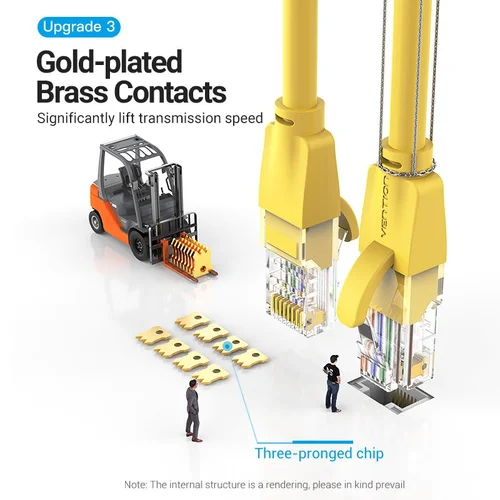 Vention Кабел LAN UTP Cat.6 Patch Cable - 1M Yellow - IBEYF - image 7