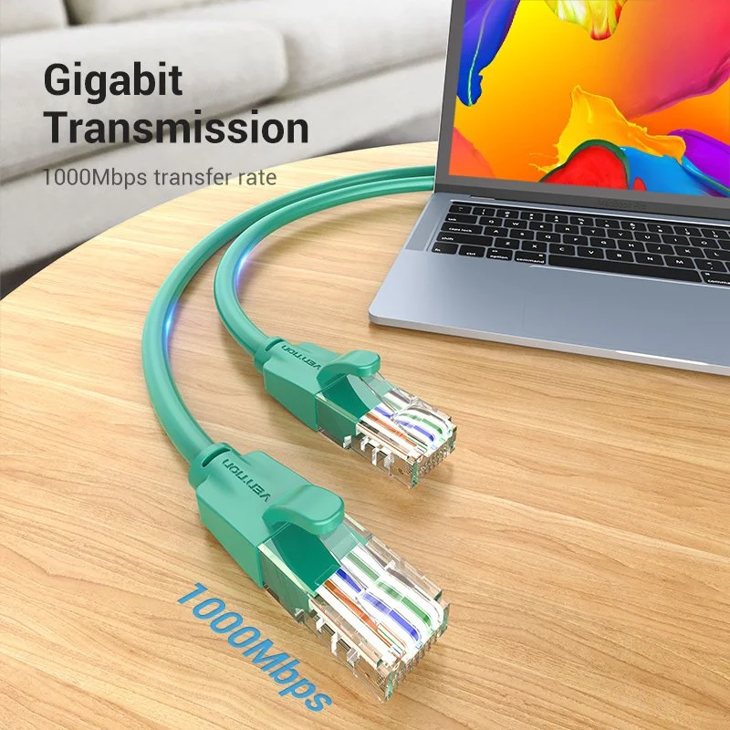 Vention Кабел LAN UTP Cat.6 Patch Cable - 2M Green - IBEGH - image 1