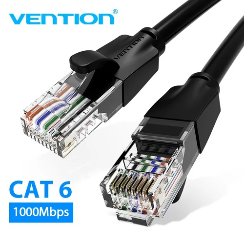 Vention Кабел LAN UTP Cat.6 Patch Cable - 1.5M Black - IBEBG