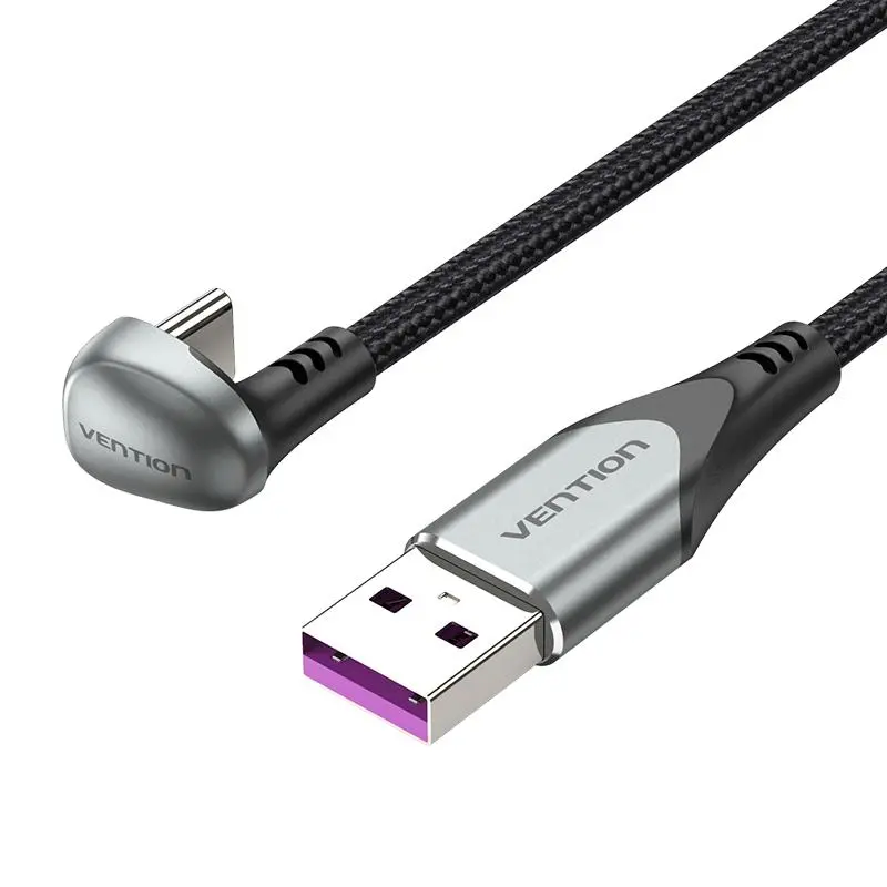 Vention Καλώδιο USB 3.1 Type-C / USB 2.0 AM - 1M Μαύρο σε σχήμα U, κράμα αλουμινίου 5A - COHHF