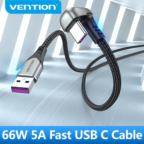 Vention Кабел USB 3.1 Type-C / USB 2.0 AM - 1M Black U-Shaped, Aluminum Alloy 5A - COHHF - image 2