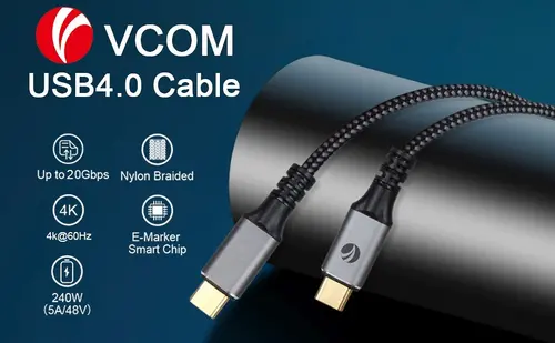 VCom кабел USB4.0 Type-C/Type-C 20Gbps, 240W - CU521M-2m - image 1