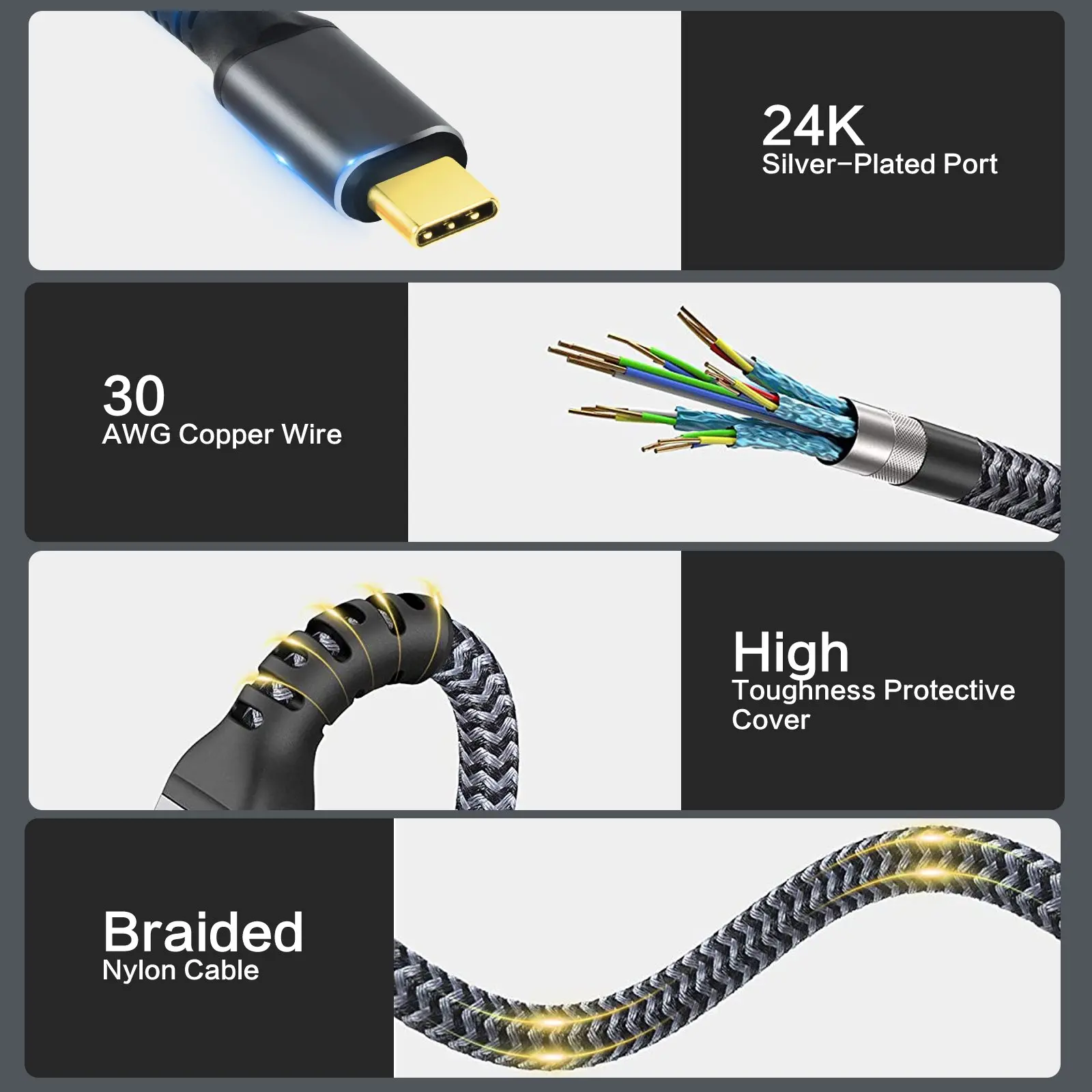 VCom кабел USB4.0 Type-C/Type-C 20Gbps, 240W - CU521M-2m - image 2