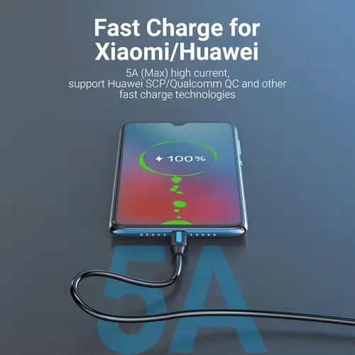 Vention Кабел USB 3.1 Type-C / USB 2.0 AM - 0.5M Black 5A Fast Charge - CORBD - image 2