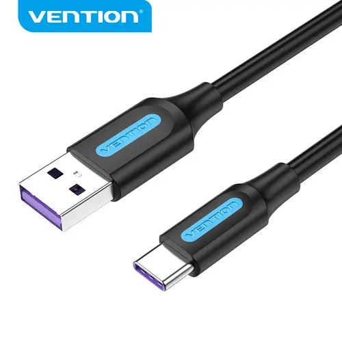Vention Καλώδιο USB 3.1 Type-C / USB 2.0 AM - 0.5M Μαύρο 5A Γρήγορη φόρτιση - CORBD