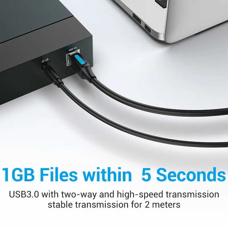 Vention Кабел USB 3.0 AM / BM - 1.5M Black - COOBG - image 3