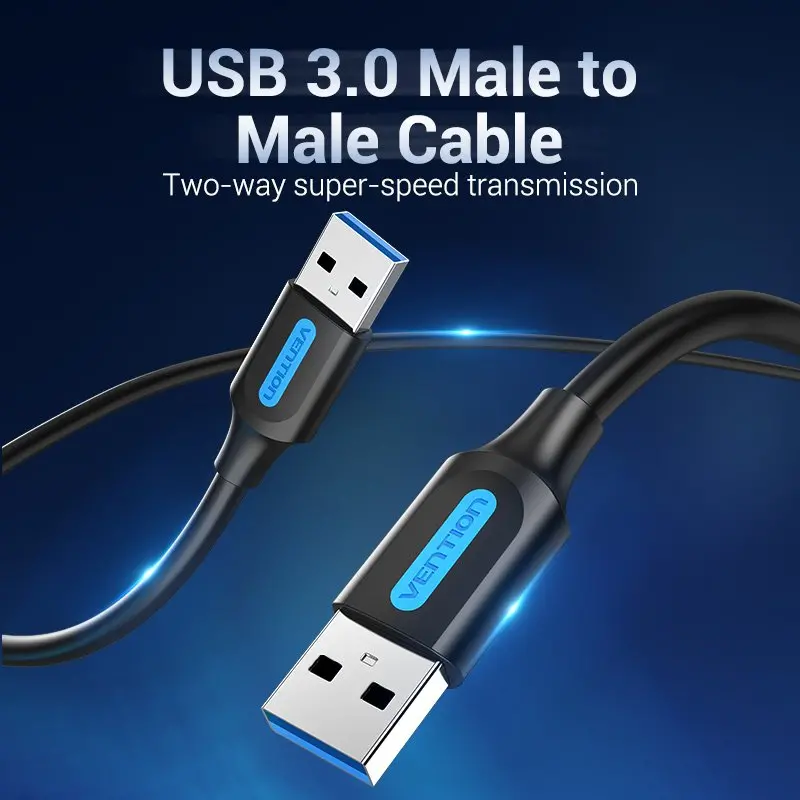 Vention Кабел USB 3.0 AM / AM - 1.5M Black - CONBG - image 1