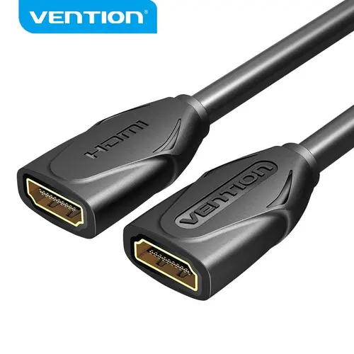 Vention Καλώδιο προέκτασης HDMI v2.0, θηλυκό σε θηλυκό 0.5M, μαύρο, χρυσό - AAXBD - 1