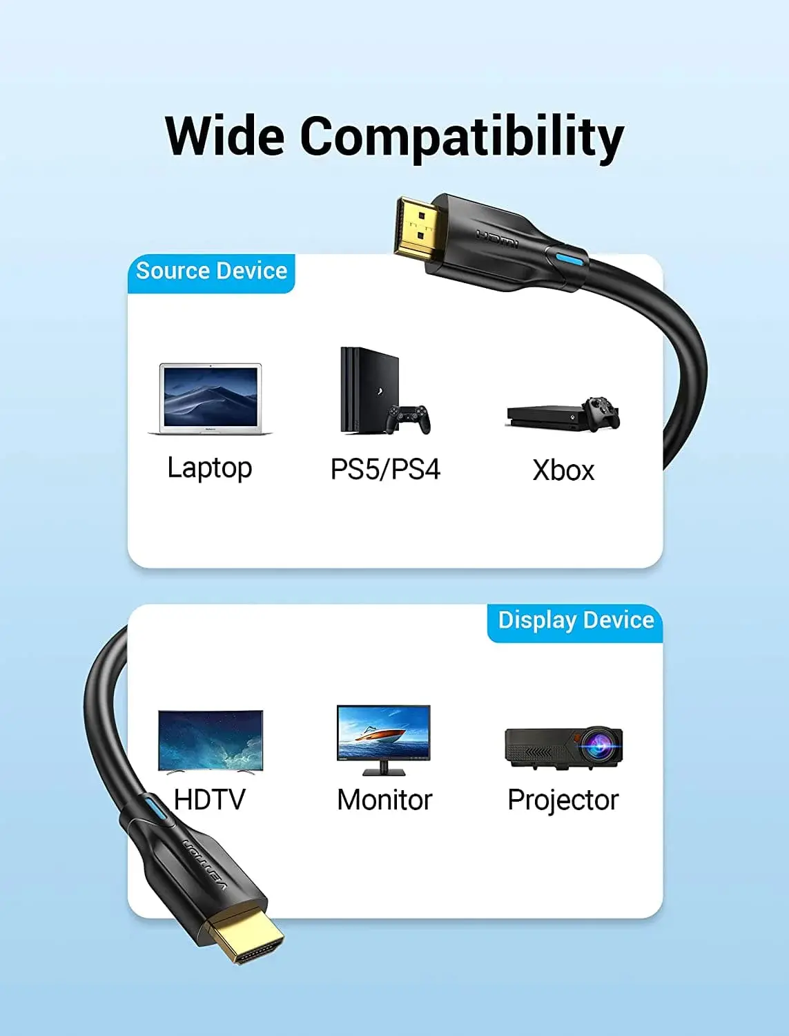 Vention Кабел HDMI v2.1 M / M 5m - 8K Dolby Vision HDR - AANBJ - image 5