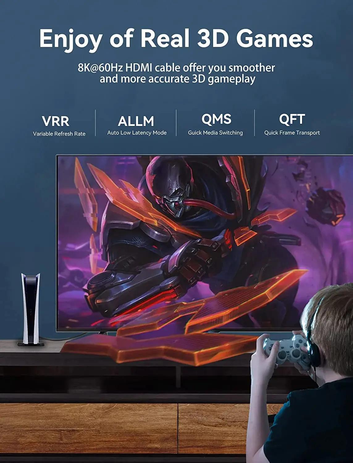 Vention Кабел HDMI v2.1 M / M 2m - 8K Dolby Vision HDR - AANBH - image 2