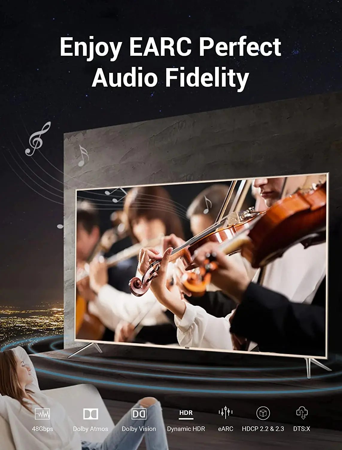 Vention Кабел HDMI v2.1 M / M 2m - 8K Dolby Vision HDR - AANBH - image 4