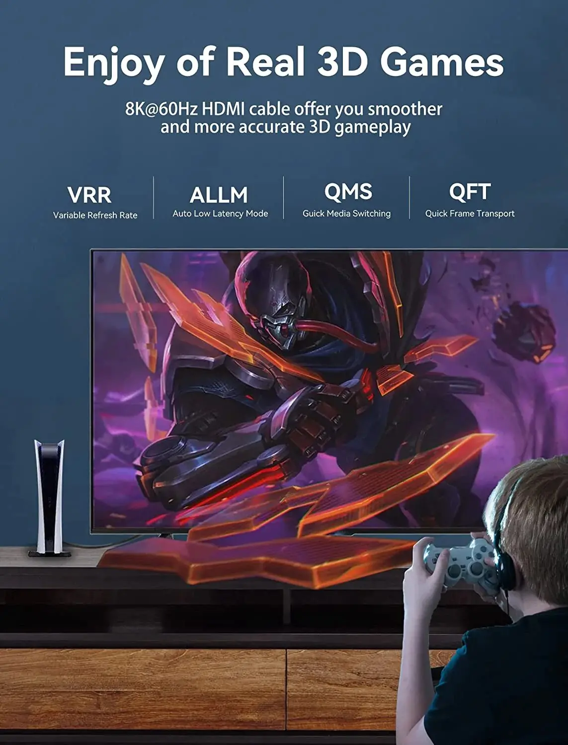 Vention кабел Cable HDMI 2.1 - 1.5m - 8K/60Hz Black - AANBG - image 3