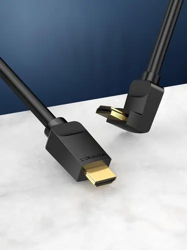 Vention Cablu HDMI unghi drept 90 de grade v2.0 M / M 4K/60Hz placat cu aur - 2M negru - AARBH - 16