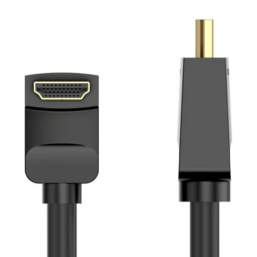 Vention Кабел HDMI Right Angle 90 Degree v2.0 M / M 4K/60Hz Gold - 2M Black - AARBH - image 1