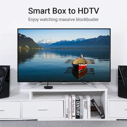 Vention Καλώδιο HDMI γωνιακό 270 μοιρών v2.0 M / M 4K/60Hz επιχρυσωμένο - 1.5M μαύρο - AAQBG - 8
