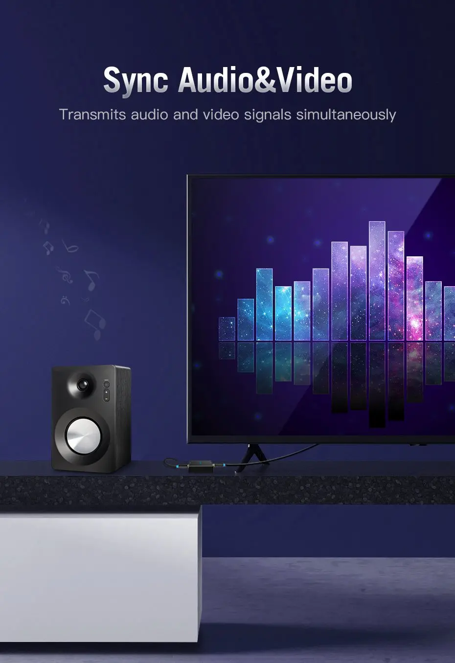 Vention Кабел HDMI v2.0 M / M 4K/60Hz Gold - 5M Black - AACBJ - image 3