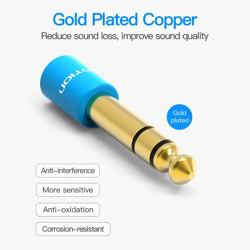 Vention адаптер Adapter Audio 6.5mm M / 3.5mm F - Blue - VAB-S01-L - image 3