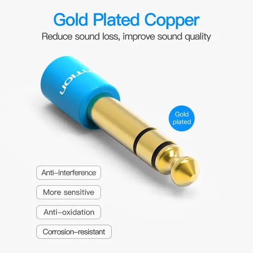 Vention адаптер Adapter Audio 6.5mm M / 3.5mm F - Blue - VAB-S01-L - image 3