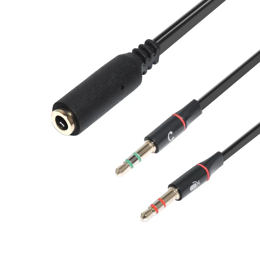 Makki adaptor 3.5mm 4pin F / 2 x 3.5mm M - MAKKI-CBL-SP40 - image 1