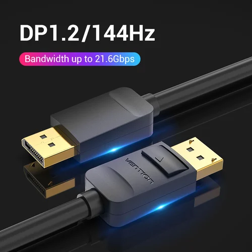 Vention Кабел Cable - Display Port v1.2 DP M / M Black 4K 2M - HACBH - image 2