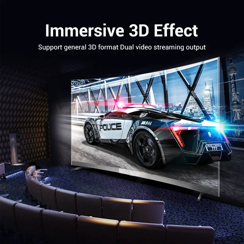 Vention Кабел Cable - Display Port v1.2 DP M / M Black 4K 1M - HACBF - image 4
