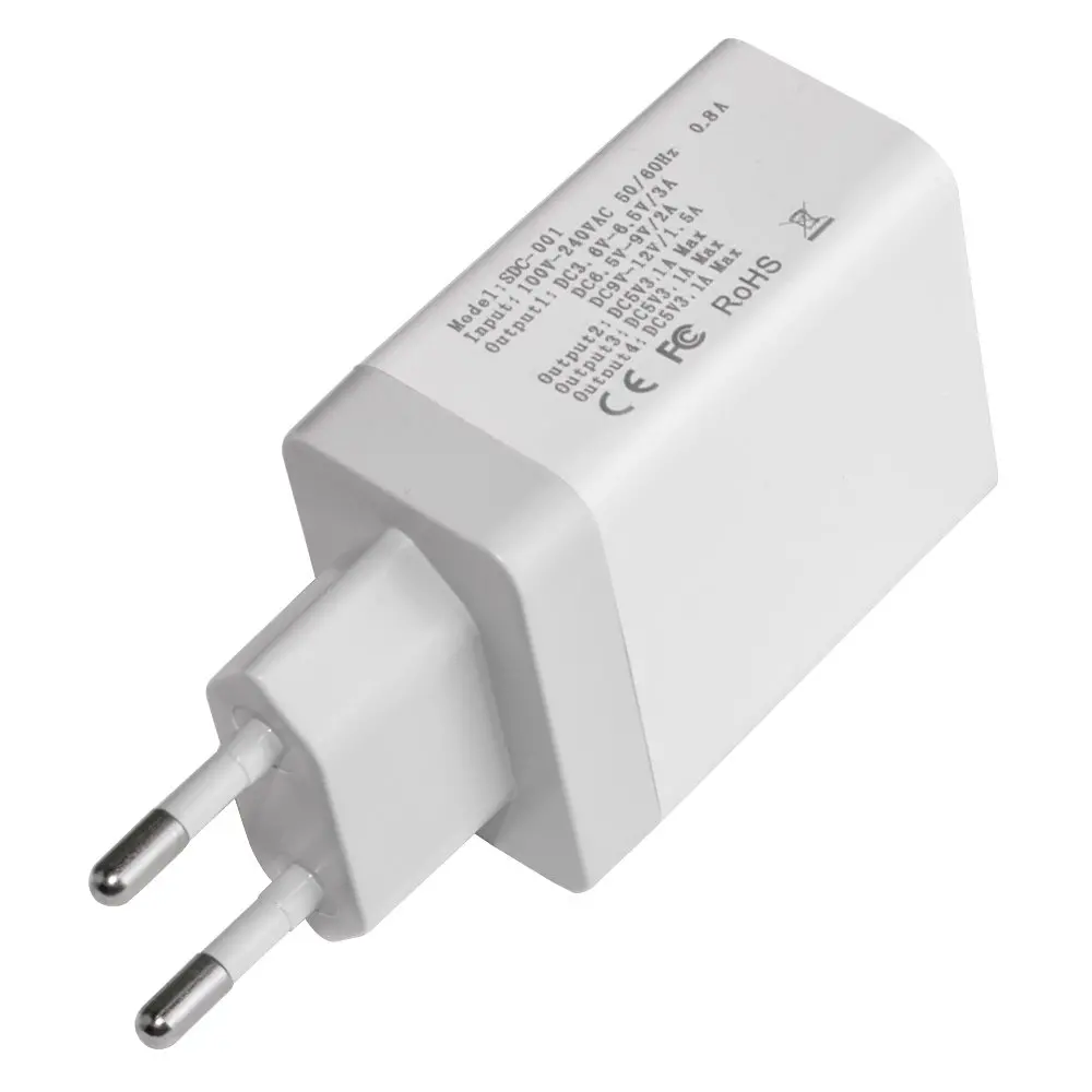 Makki γρήγορος φορτιστής - QC3.0+3xUSB 30W Λευκό - MAKKI-QC48W4 - image 3