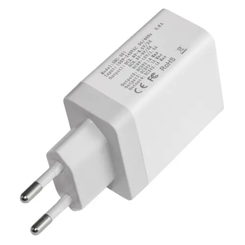 Makki γρήγορος φορτιστής - QC3.0+3xUSB 30W Λευκό - MAKKI-QC48W4 - 4