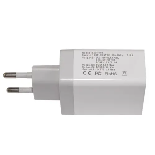 Makki încărcător rapid - QC3.0+3xUSB 30W Alb - MAKKI-QC48W4 - 5