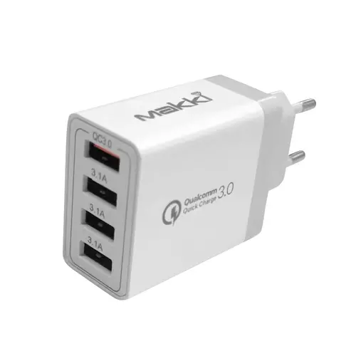 Makki γρήγορος φορτιστής - QC3.0+3xUSB 30W Λευκό - MAKKI-QC48W4 - 1