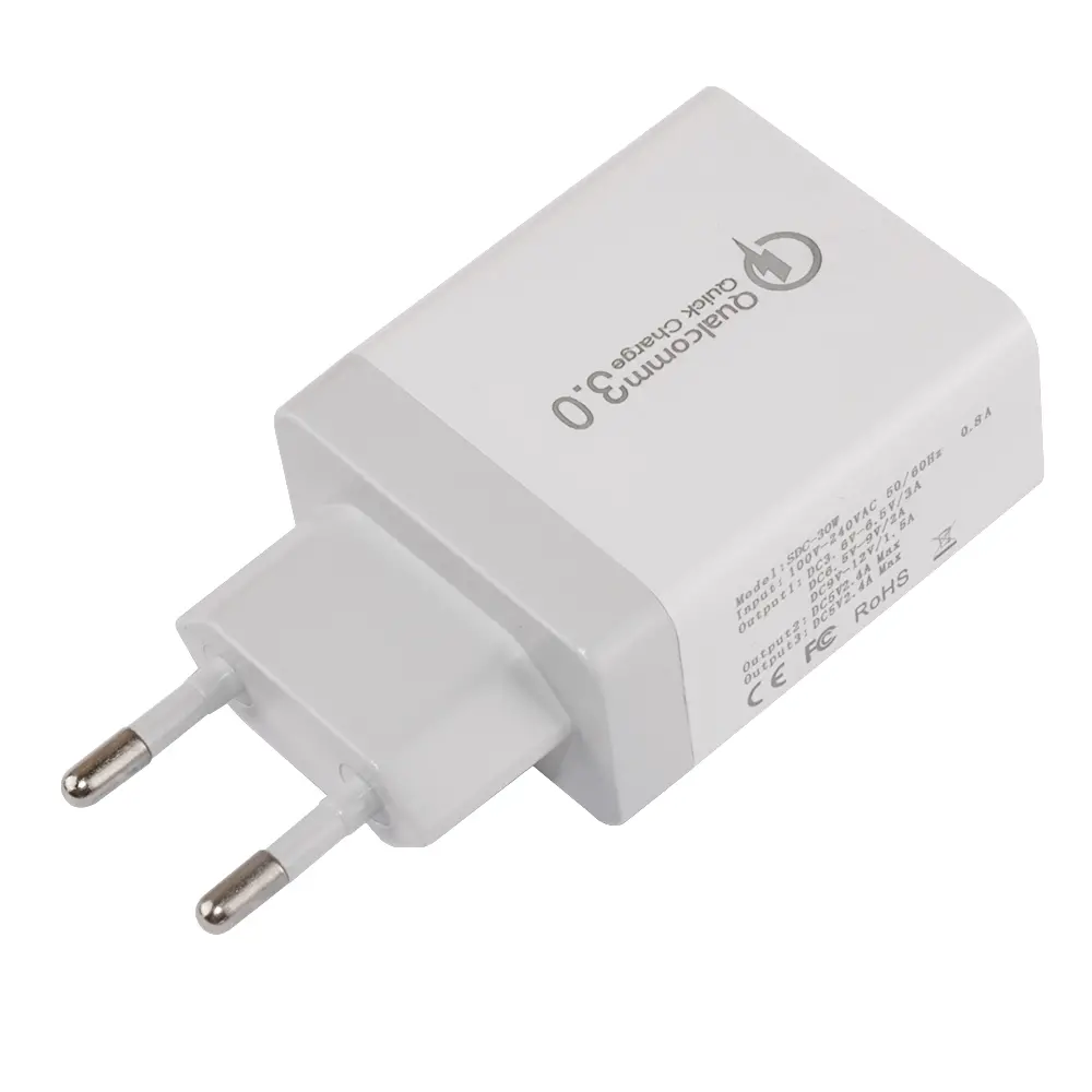 Makki încărcător rapid - QC3.0+2xUSB 30W Alb - MAKKI-QC30W3 - image 6