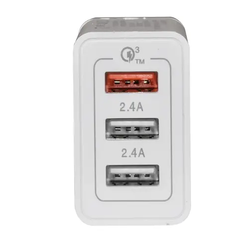 Makki încărcător rapid - QC3.0+2xUSB 30W Alb - MAKKI-QC30W3 - 10