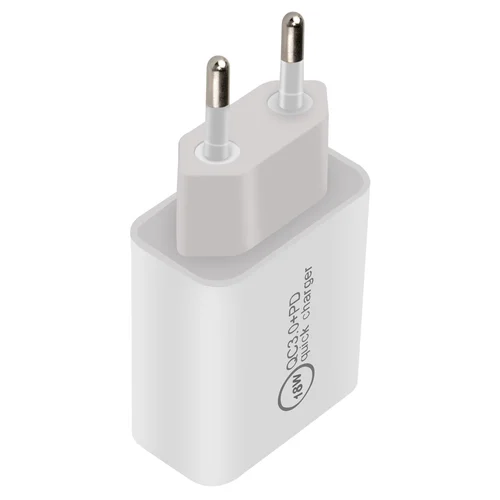 Makki бързо зарядно Fast Charger Wall - QC3.0 + Power Distribution Type-C 18W White - MAKKI-PQ18W-WH - image 1