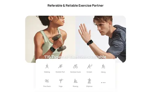 Maimo смарт часовник Smartwatch - Maimo Watch Flow - Metallic Black - SPO2, HeartRate, GPS - image 10
