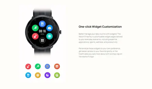 Maimo смарт часовник Smartwatch - Maimo Watch R GPS - Black, SPO2, HeartRate - image 11
