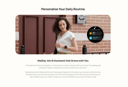 Maimo смарт часовник Smartwatch - Maimo Watch R GPS - Black, SPO2, HeartRate - image 9