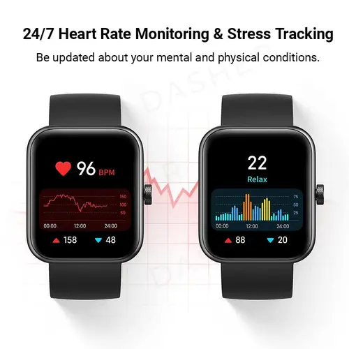 Maimo смарт часовник Smartwatch - Maimo Watch Black - SPO2, HeartRate, Amazon Alexa - image 2