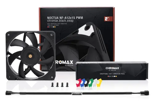 Noctua Вентилатор Fan 120x120x15mm NF-A12x15 PWM chromax.black.swap - image 2