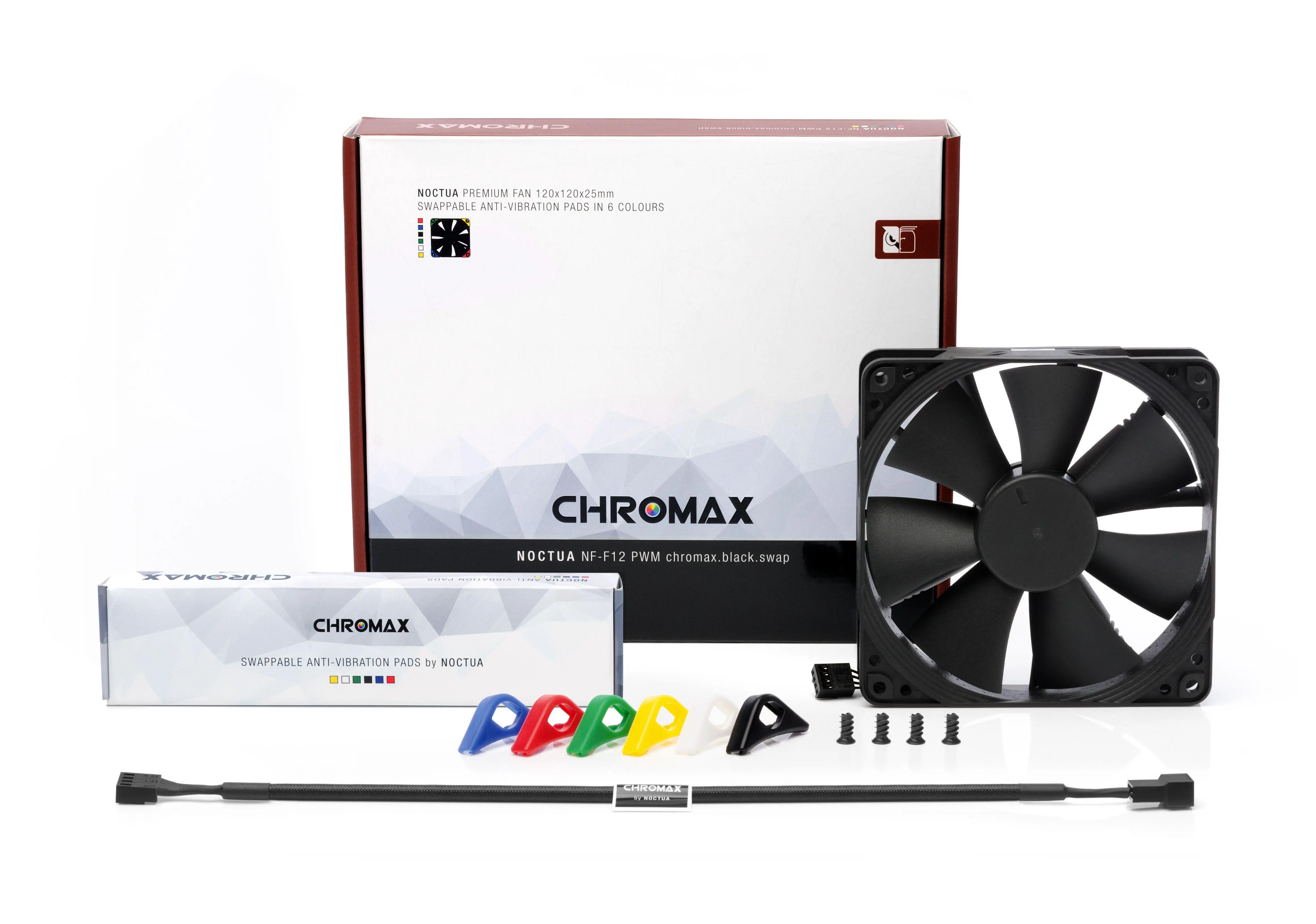 Noctua вентилатор Fan 120mm NF-F12 PWM Chromax.black.swap - image 1
