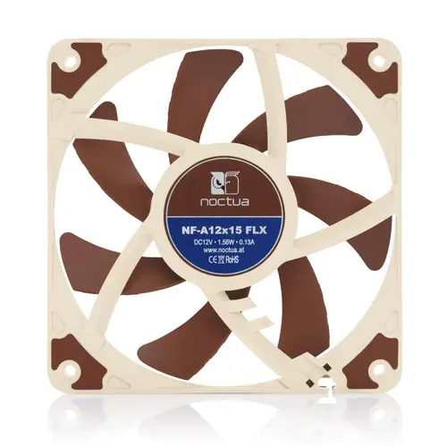 Noctua Вентилатор нископрофилен Fan 120x120x15mm NF-A12x15-FLX - image 2
