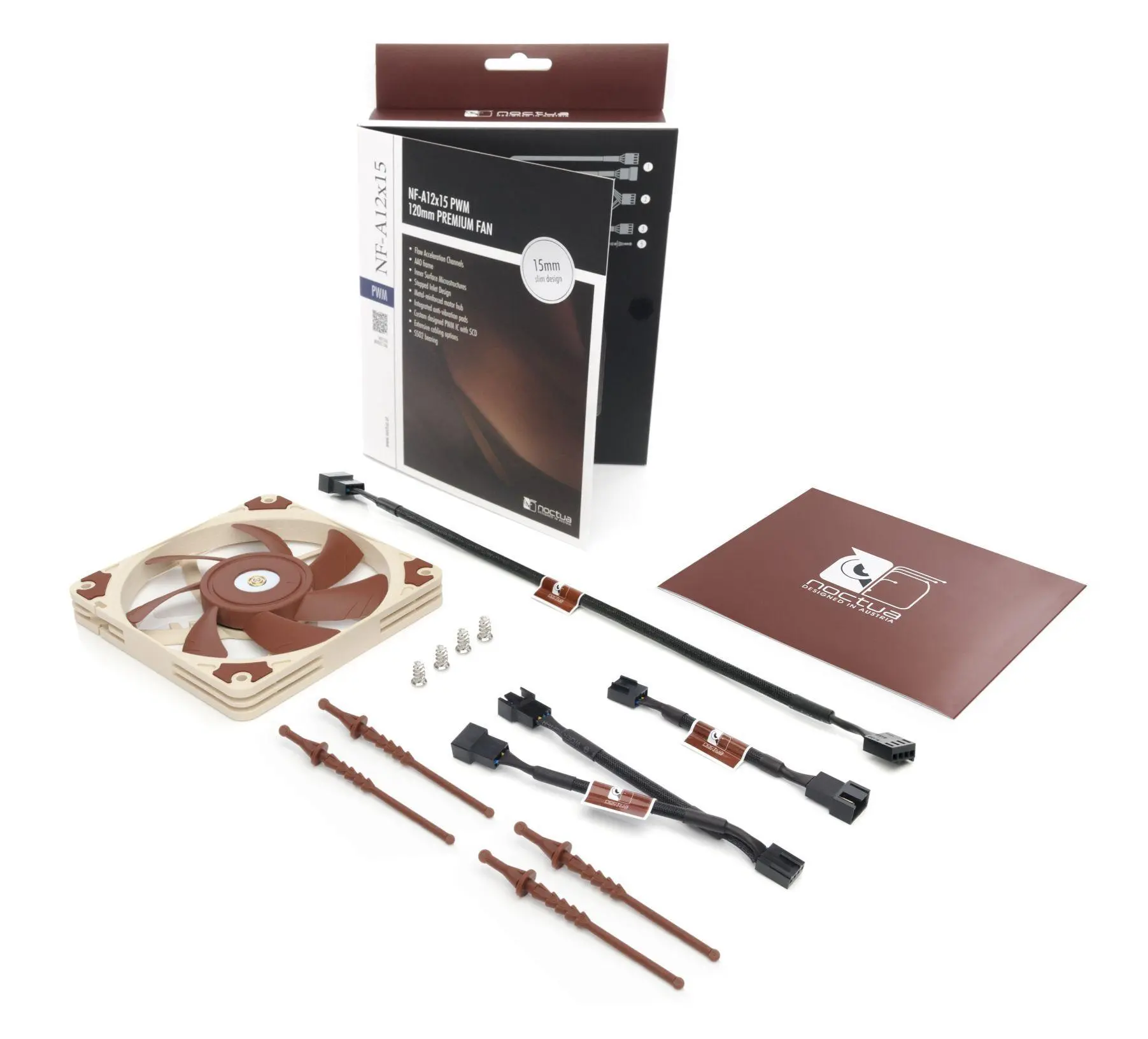 Noctua Вентилатор нископрофилен Fan 120x120x15mm NF-A12x15-PWM - image 4